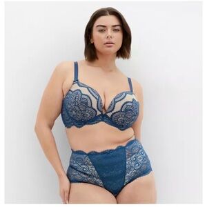 NWT! City Chic Ophelia push-up Bra, blue / teal, 38C
